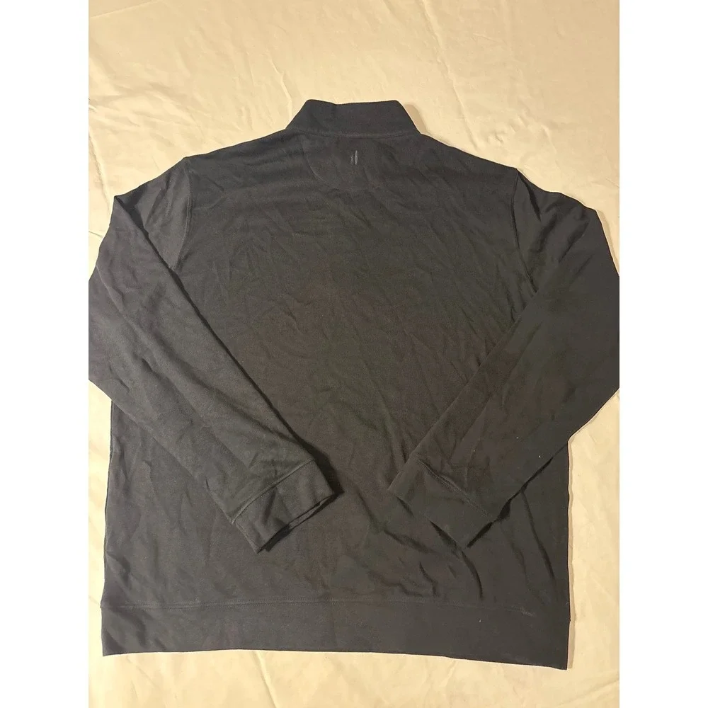 Johnnie-O Quarter Zip Pullover Mens XXL Black NEW Contrast Trim Mock Neck Prep